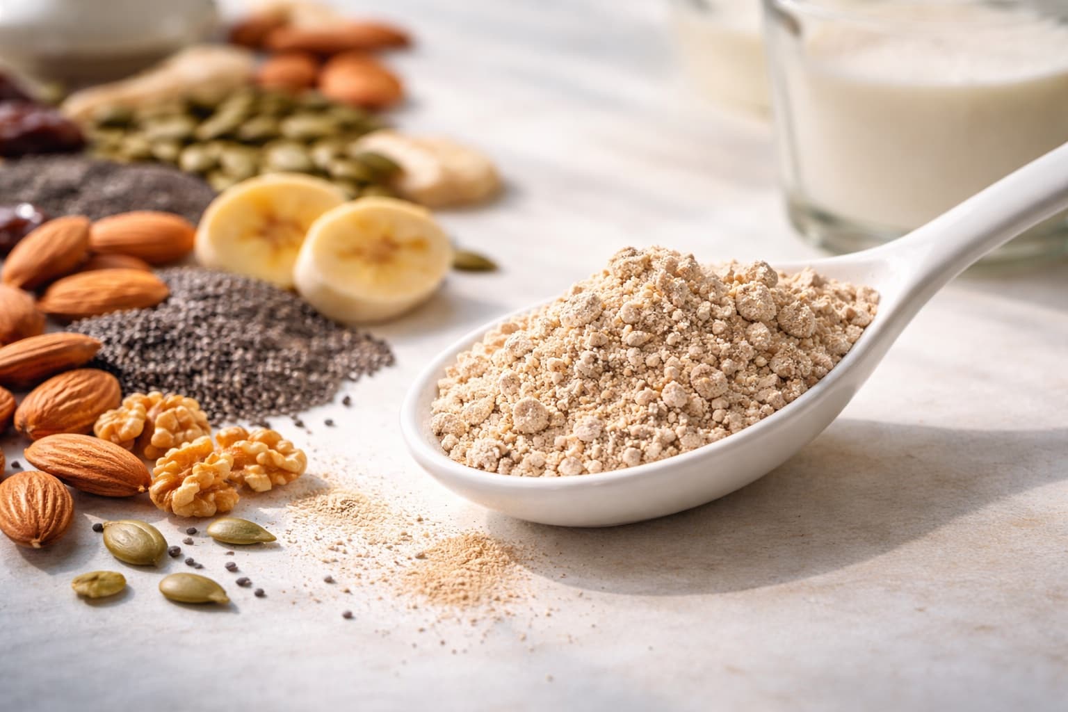 Powder texture close-up